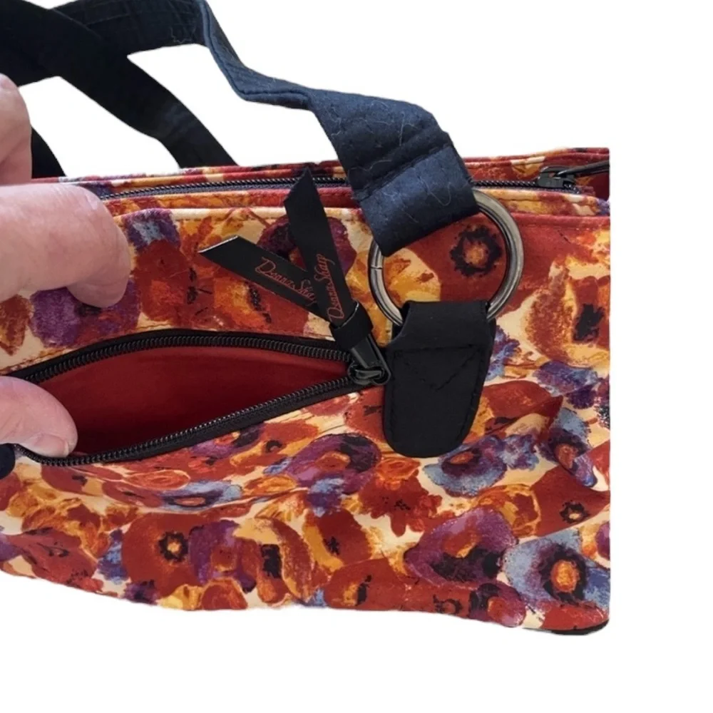 Donna Sharp "Poppy Field" Leah Tote, Handbag Purse Floral Casual Spring Summer - Picture 5 of 13